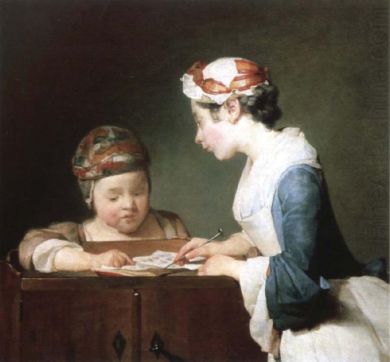 Jean Baptiste Simeon Chardin the young schoolmistress china oil painting image